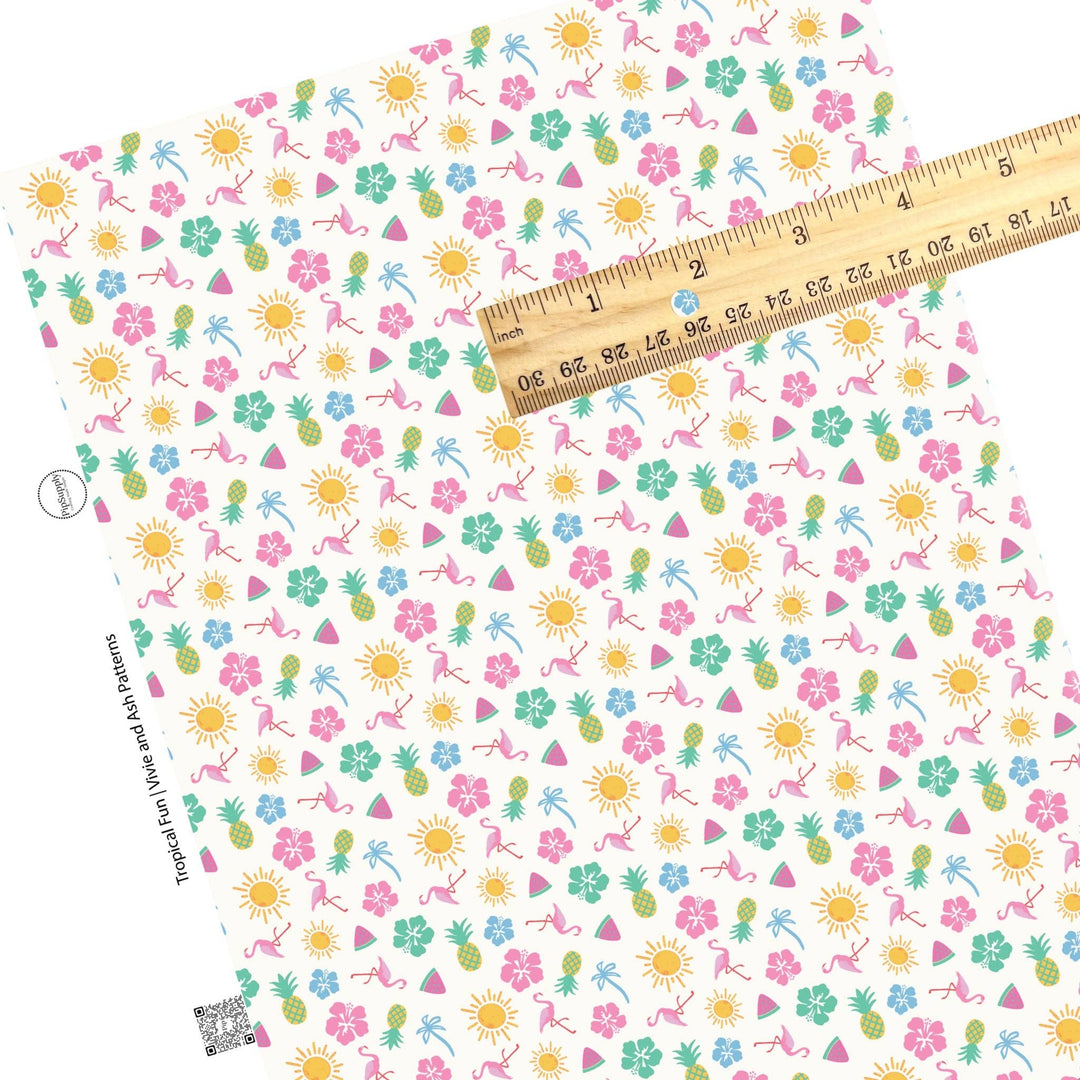 Tropical Fun Faux Leather Sheets