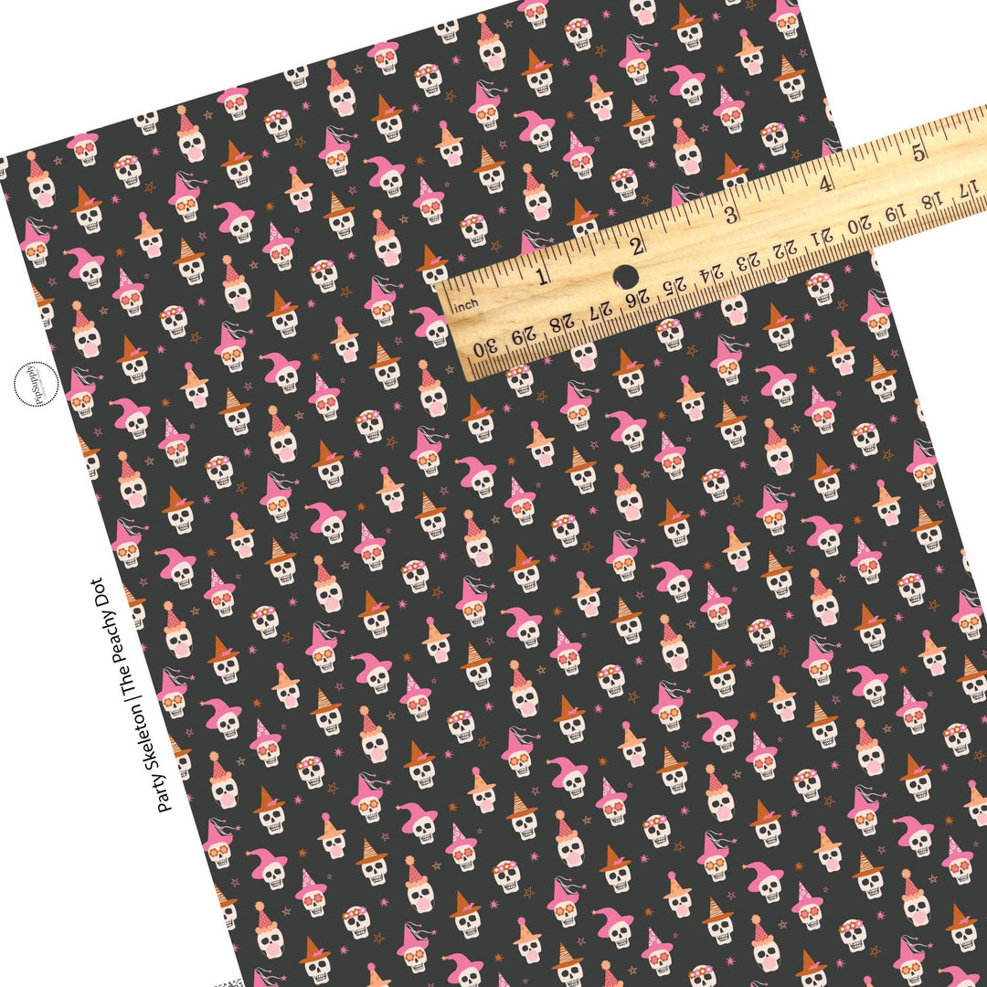 Party Skeleton Faux Leather Sheets