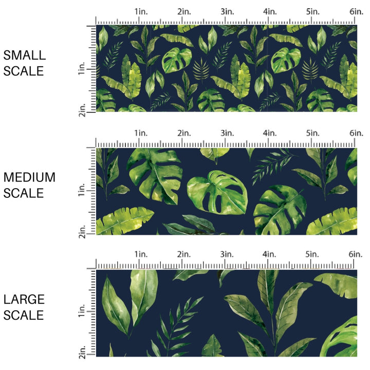 These jungle pattern fabric by the yard features tropical jungle foliage. This fun fabric can be used for all your sewing and crafting needs!