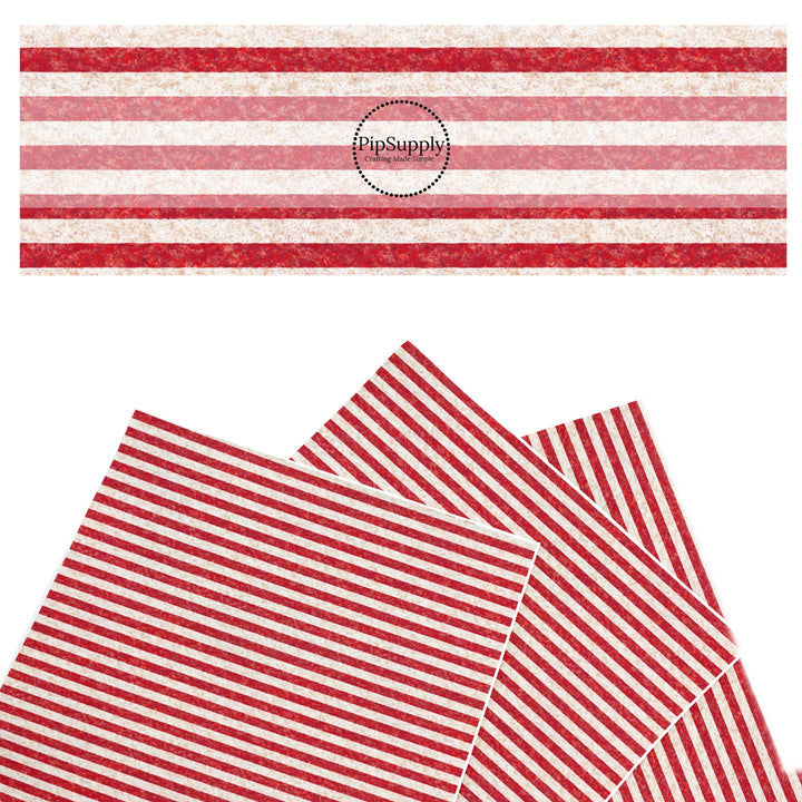 These patriotic faux leather sheets contain the following design elements: red stripes. Our CPSIA compliant faux leather sheets or rolls can be used for all types of crafting projects.