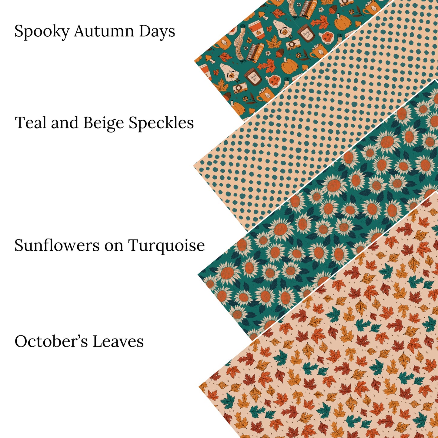 October's Leaves Faux Leather Sheets