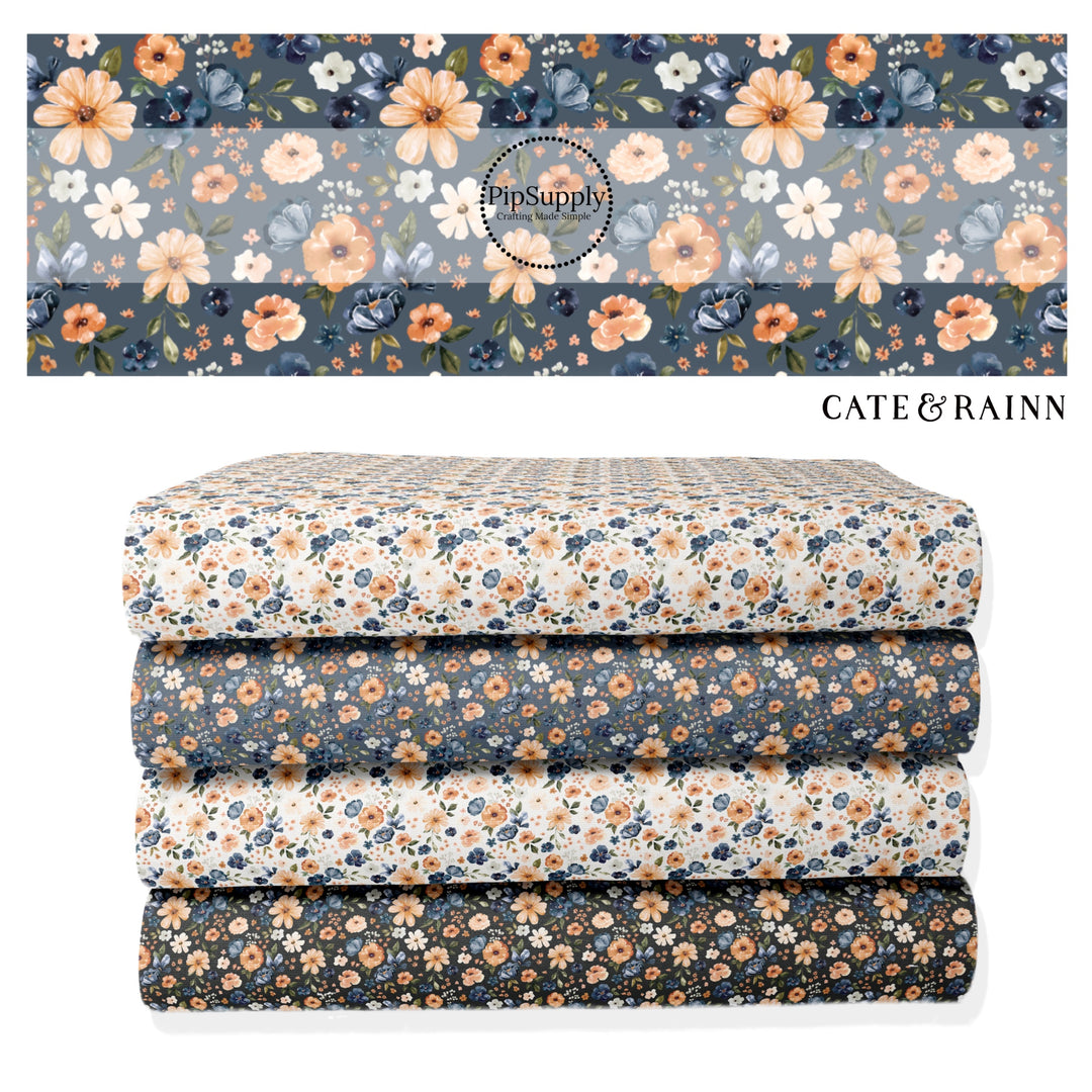 These spring and summer pattern fabric by the yard features farm and meadow country floral patterns. This fun fabric can be used for all your sewing and crafting needs!