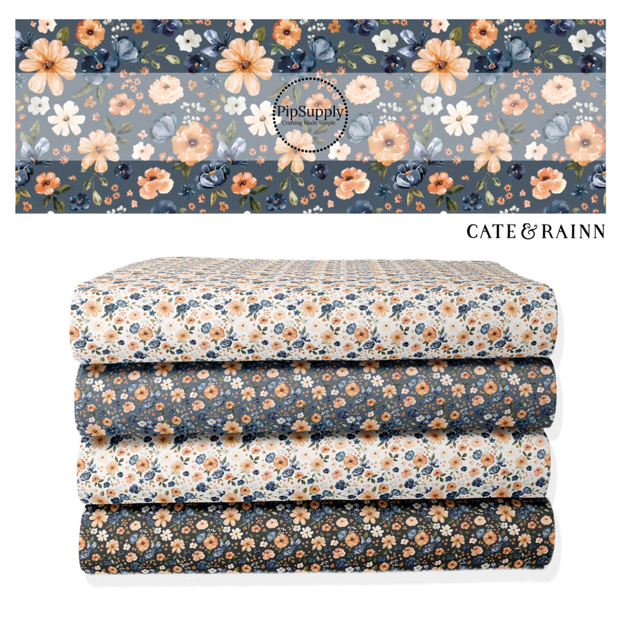 These spring and summer pattern fabric by the yard features farm and meadow country floral patterns. This fun fabric can be used for all your sewing and crafting needs!