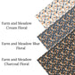 These spring and summer pattern fabric by the yard features farm and meadow country floral patterns. This fun fabric can be used for all your sewing and crafting needs!