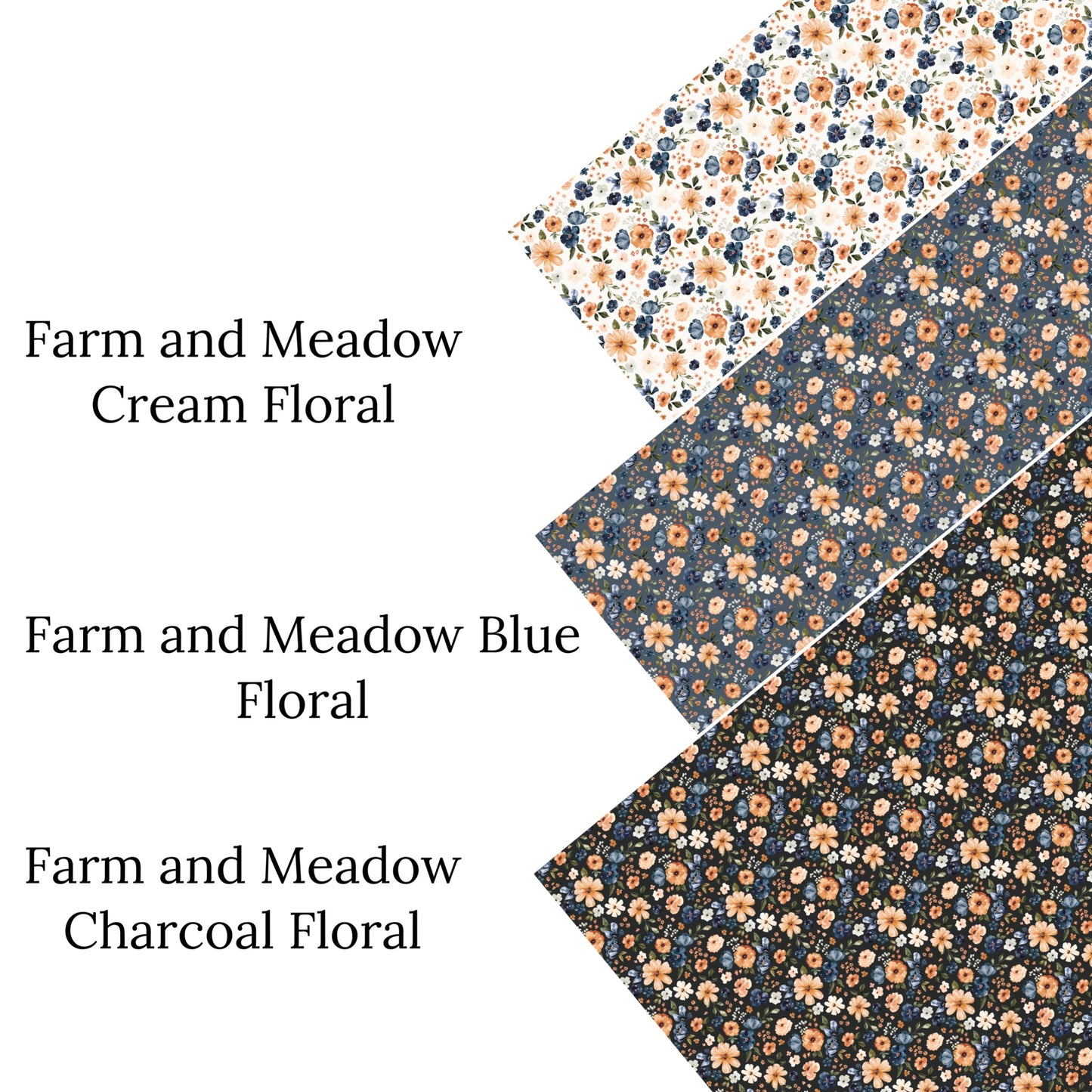 These spring and summer pattern fabric by the yard features farm and meadow country floral patterns. This fun fabric can be used for all your sewing and crafting needs!