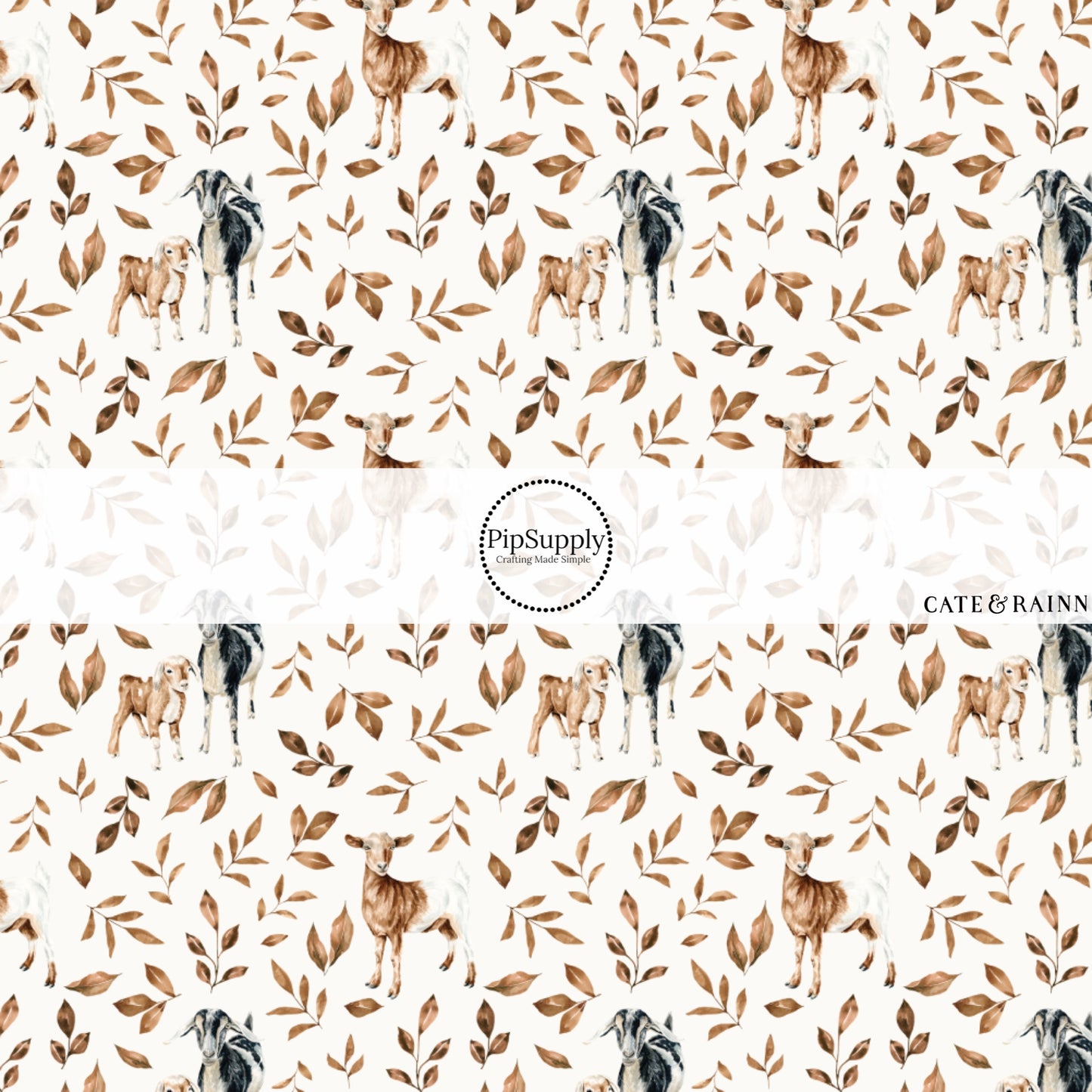 These spring and summer pattern faux leather sheets contain the following design elements: farm and meadow goats. Our CPSIA compliant faux leather sheets or rolls can be used for all types of crafting projects.