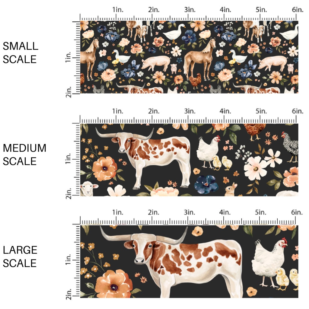 These spring and summer pattern fabric by the yard features farm and meadow cows. This fun fabric can be used for all your sewing and crafting needs!