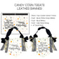 Candy Corn Treats Are Gone Reversible Faux Leather DIY Sign