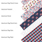 American Flag Dots Faux Leather Sheets