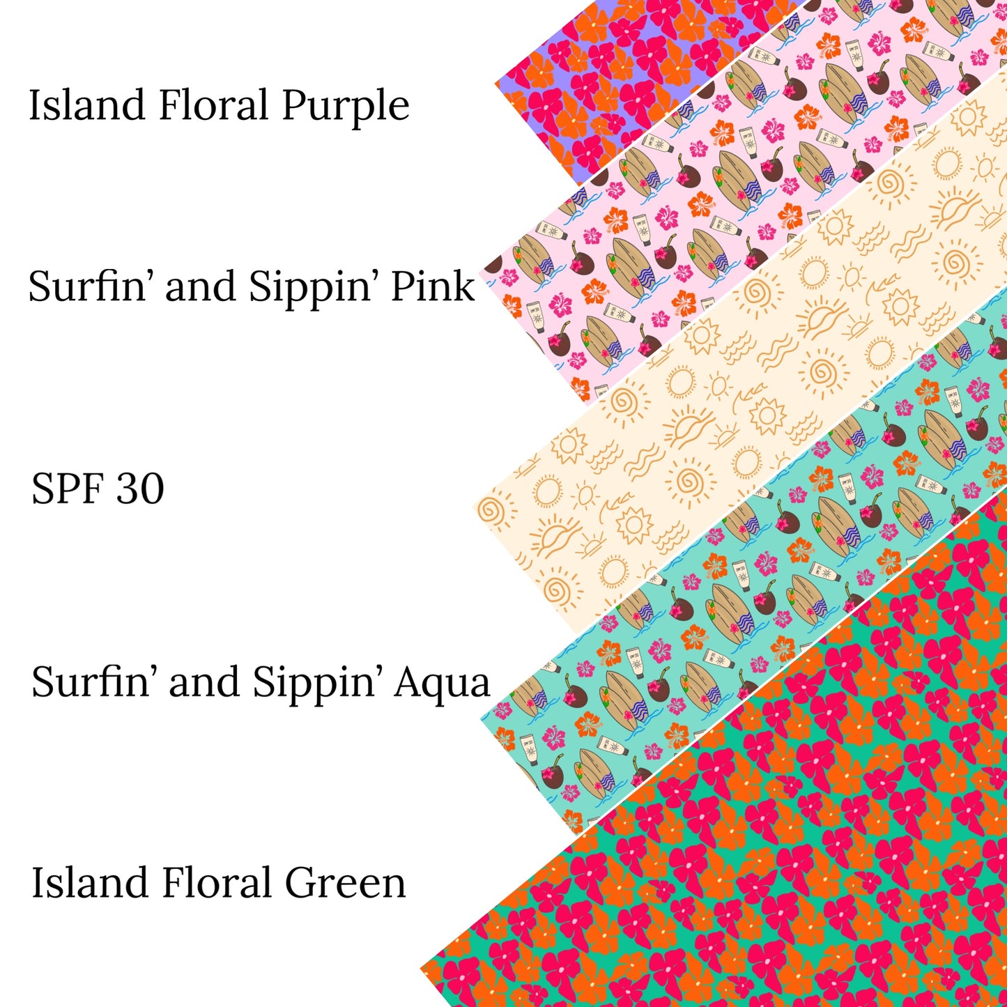 Island Floral Green Faux Leather Sheets