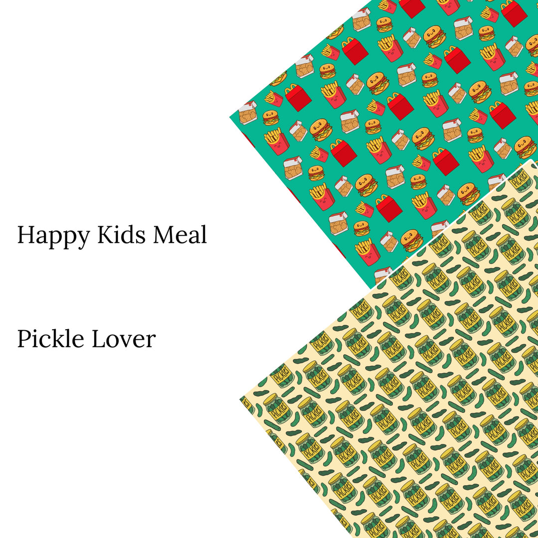 Happy Kids Meal Faux Leather Sheets