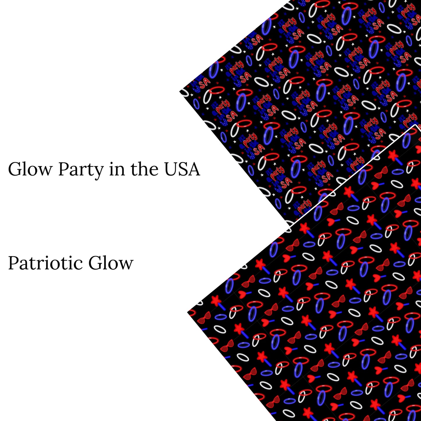 Glow Party in the USA Faux Leather Sheets