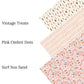 Pink Ombre Dots Faux Leather Sheets