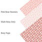 Multi Rosy Dots Faux Leather Sheets