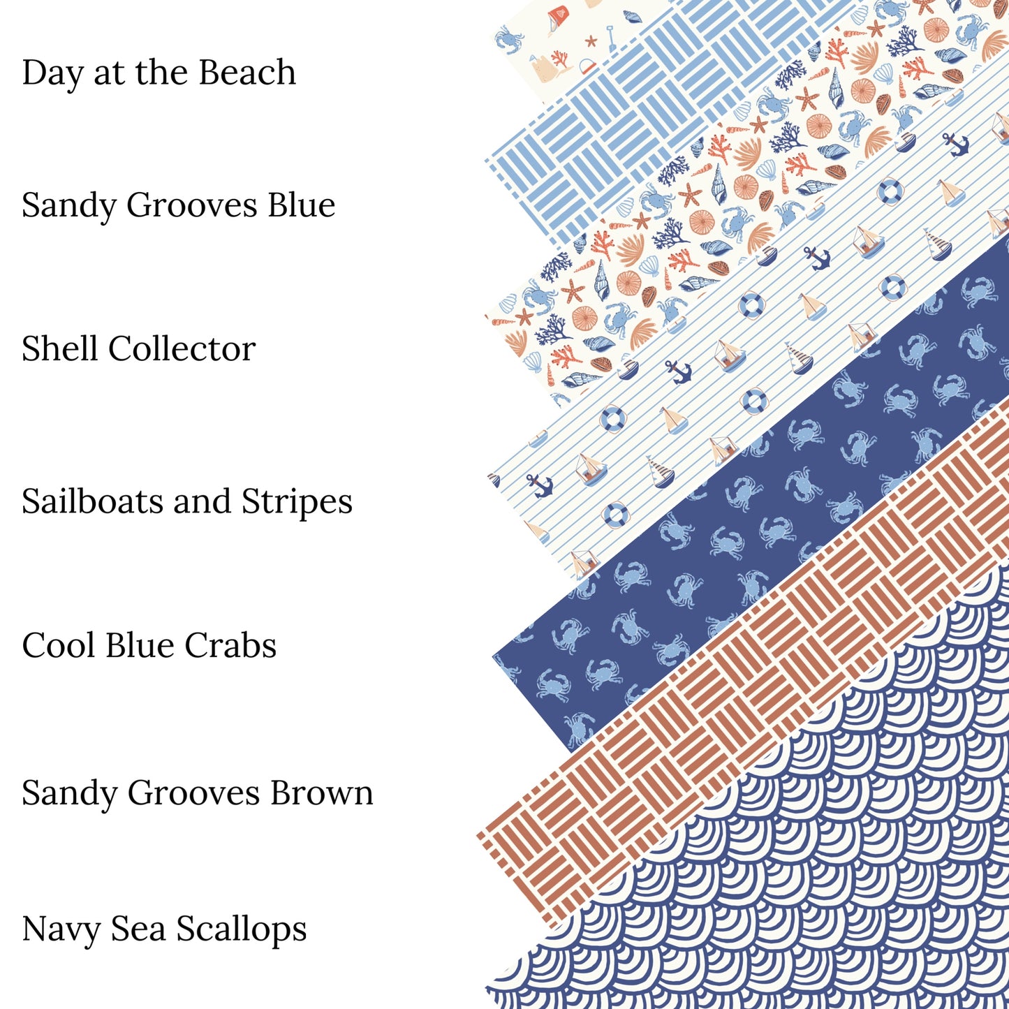Sandy Grooves Blue Faux Leather Sheets