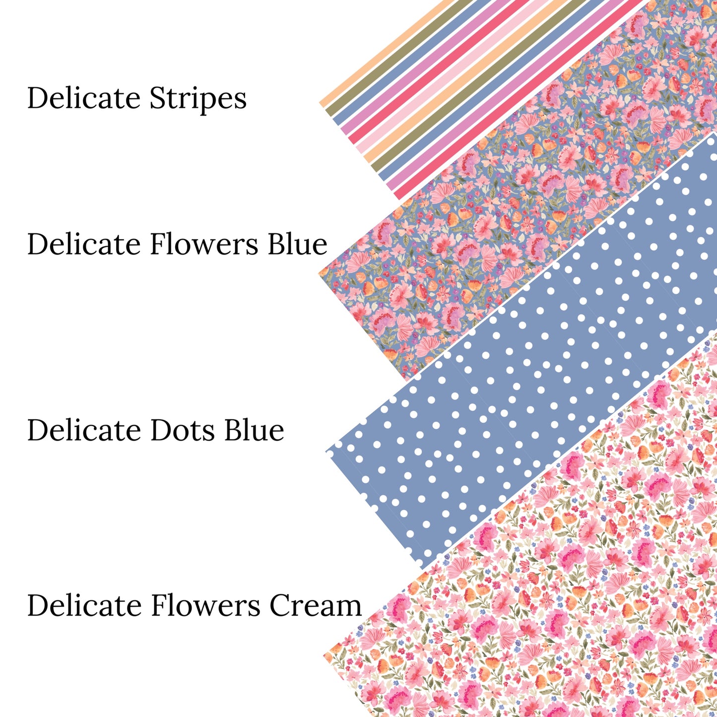 Delicate Flowers Blue Faux Leather Sheets