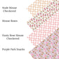 Dusty Rose Mouse Checkered Faux Leather Sheets