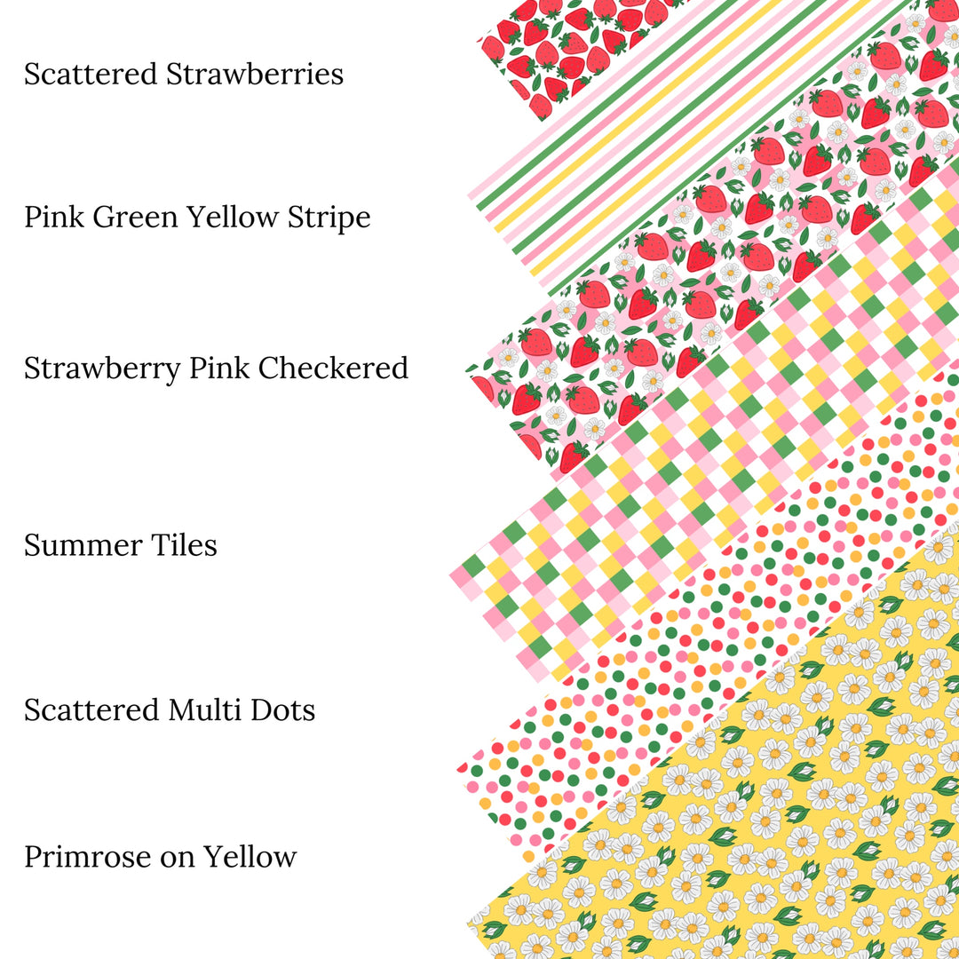 Primrose on Yellow Faux Leather Sheets