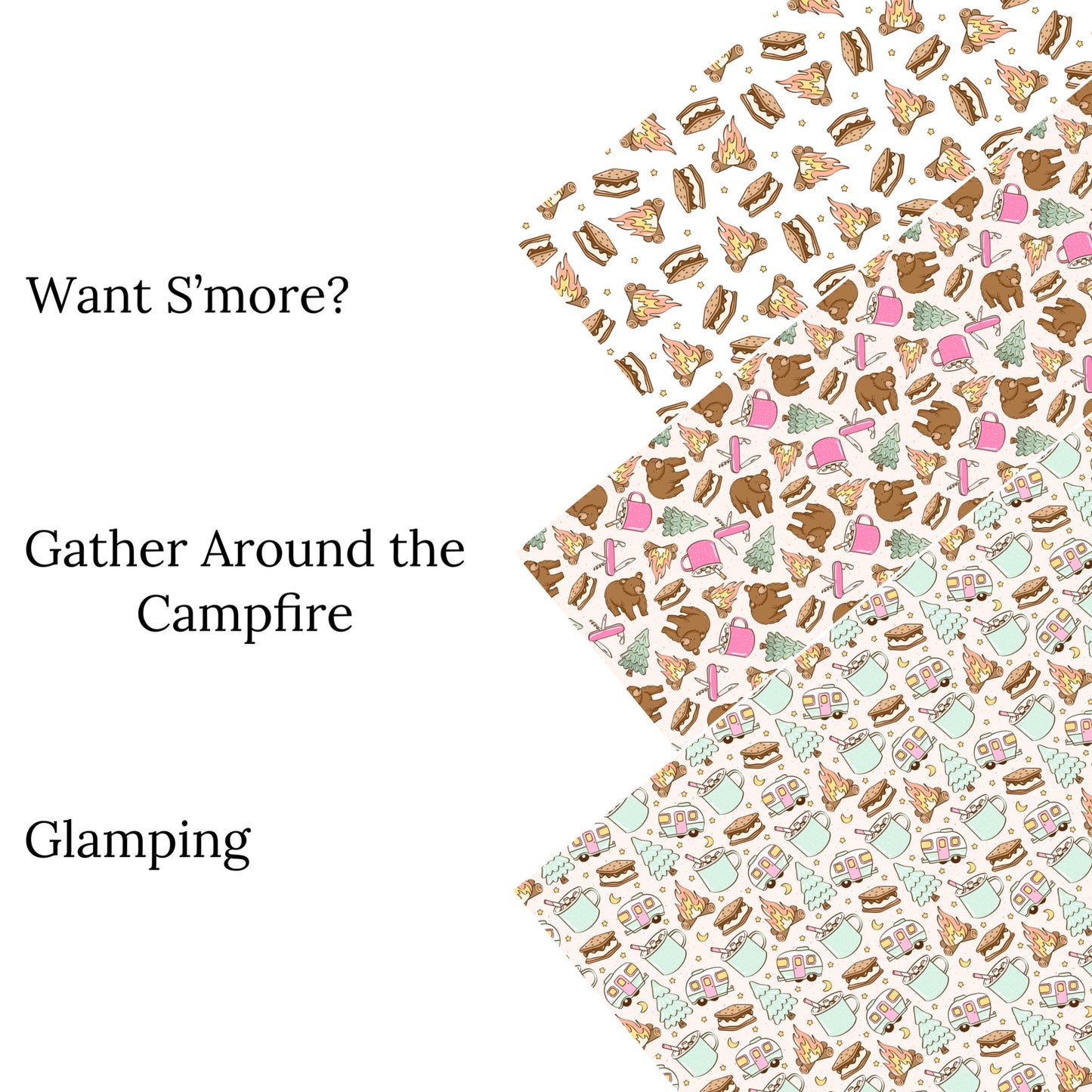 Gather Around the Campfire Faux Leather Sheets
