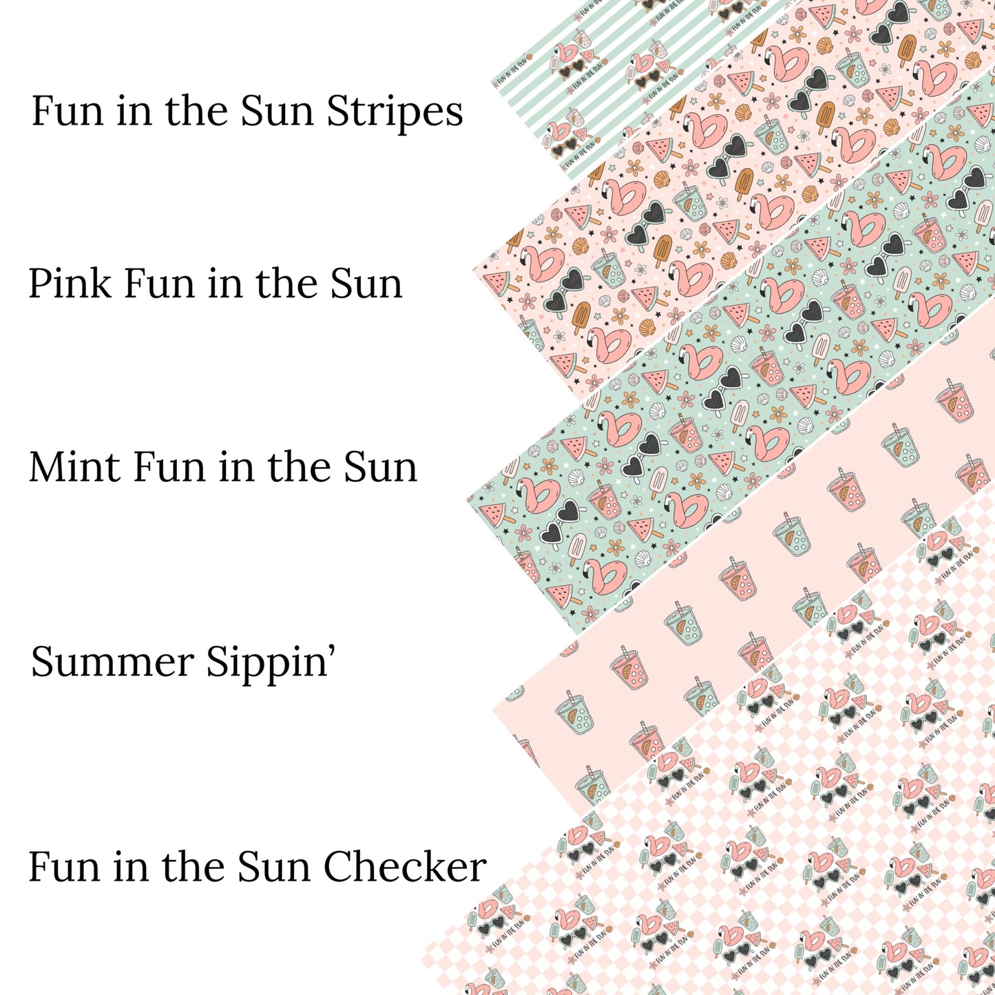 Mint Fun in the Sun Faux Leather Sheets