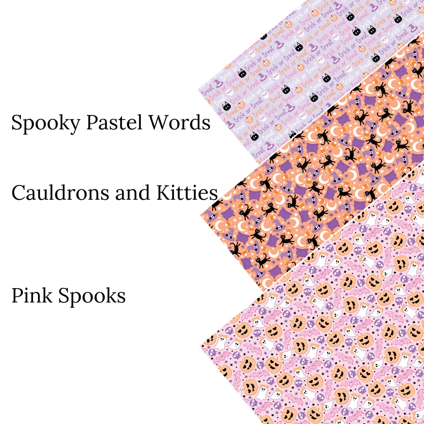 Cauldrons and Kitties Faux Leather Sheets