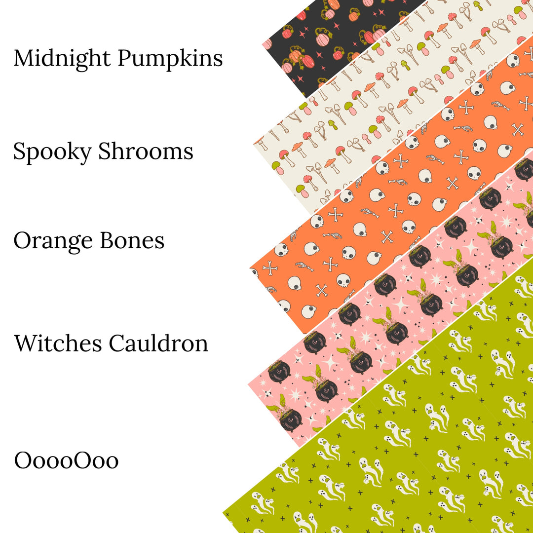 Midnight Pumpkins Faux Leather Sheets