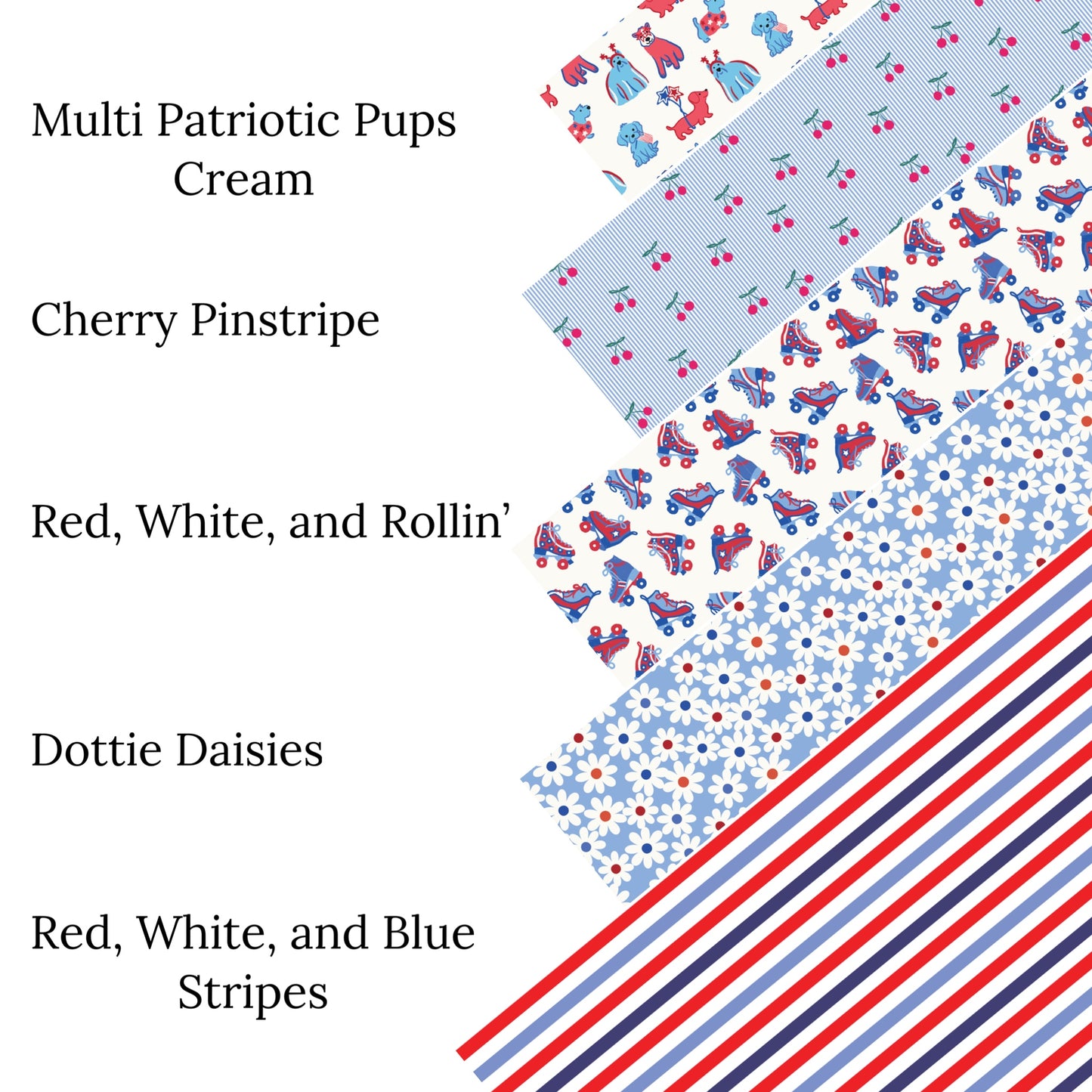 Red, White, and Blue Stripes Faux Leather Sheets