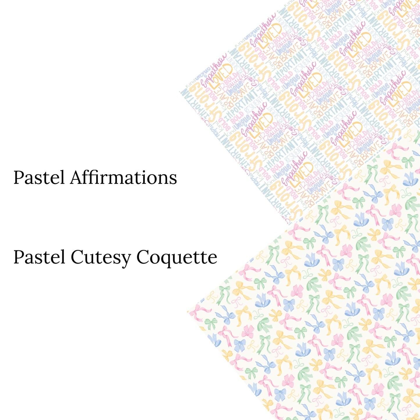 Pastel Cutesy Coquette Faux Leather Sheets