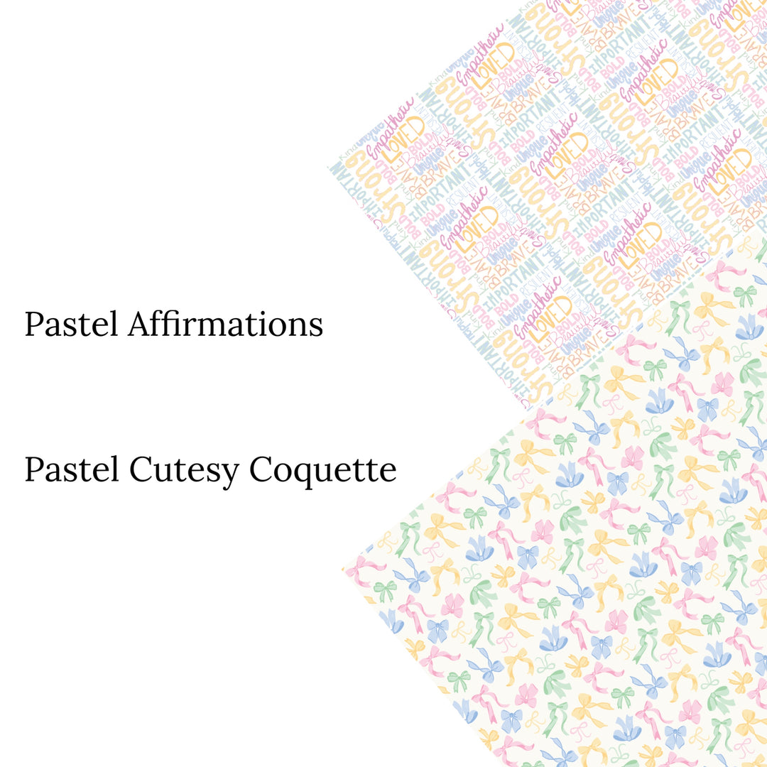 Pastel Cutesy Coquette Faux Leather Sheets