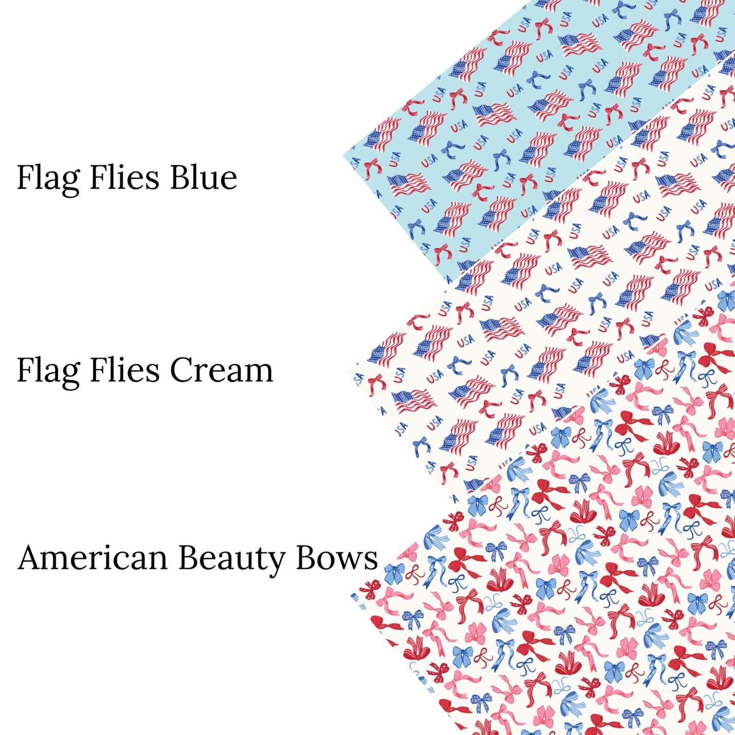Flag Flies Blue Faux Leather Sheets