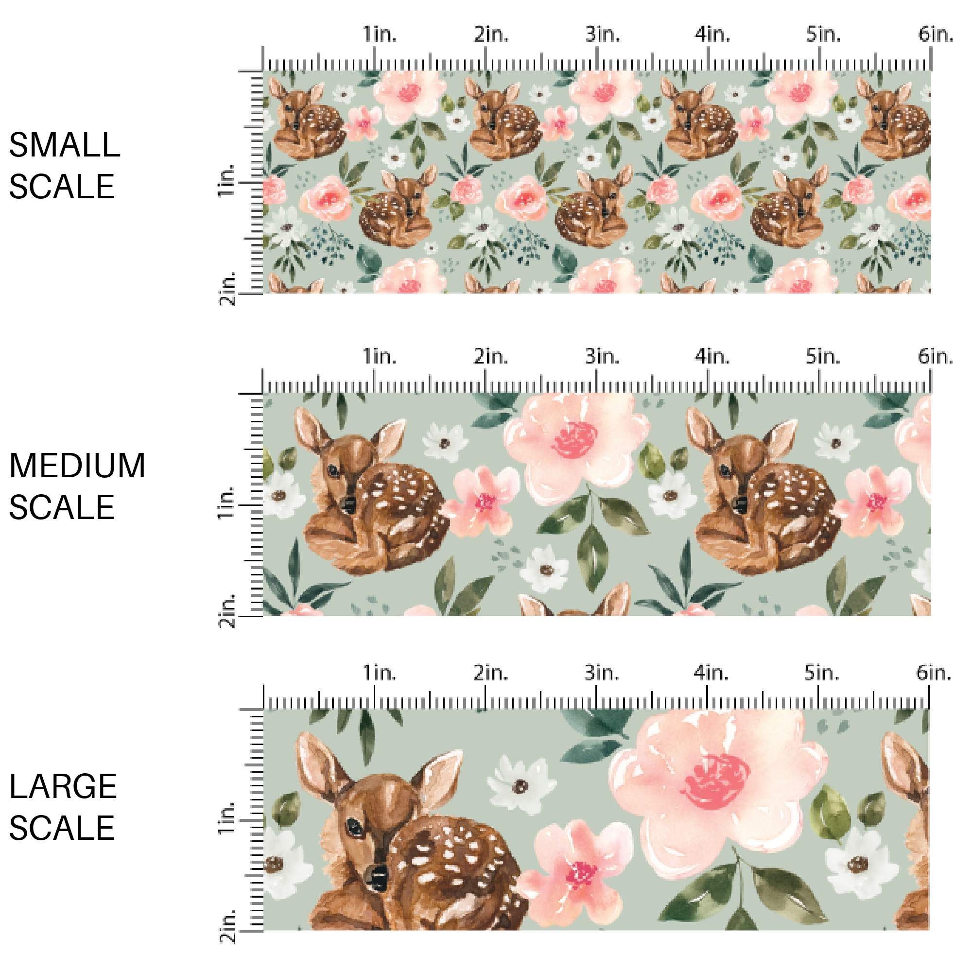 Animal Fabric By The Yard - Fawn Floral Fabric - Spring Fabric – Pip Supply