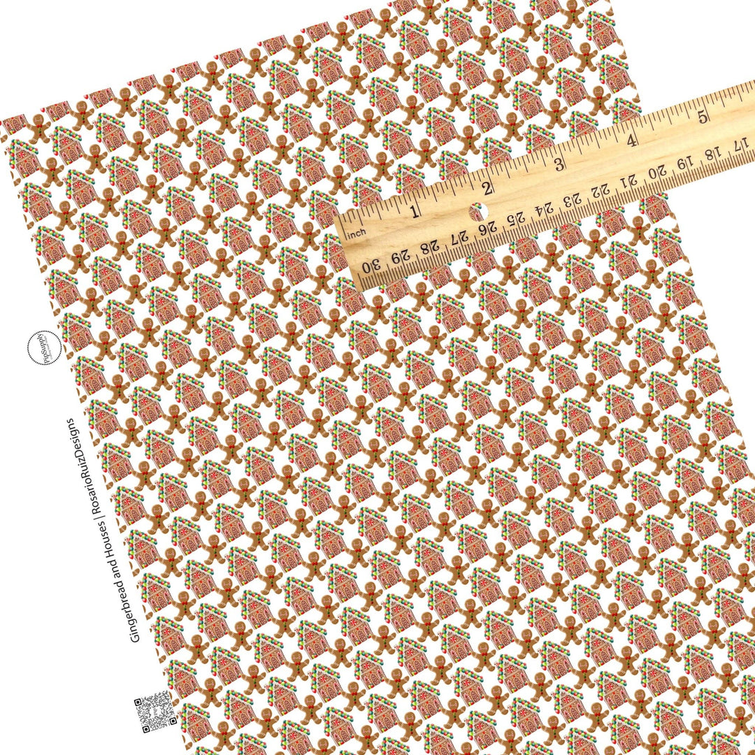 Gingerbread and Houses Faux Leather Sheets