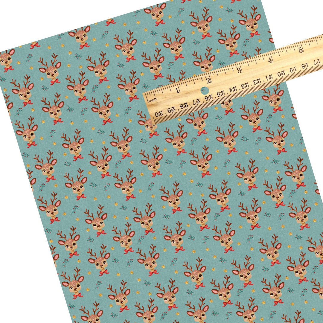 Sage Reindeer Faux Leather Sheets