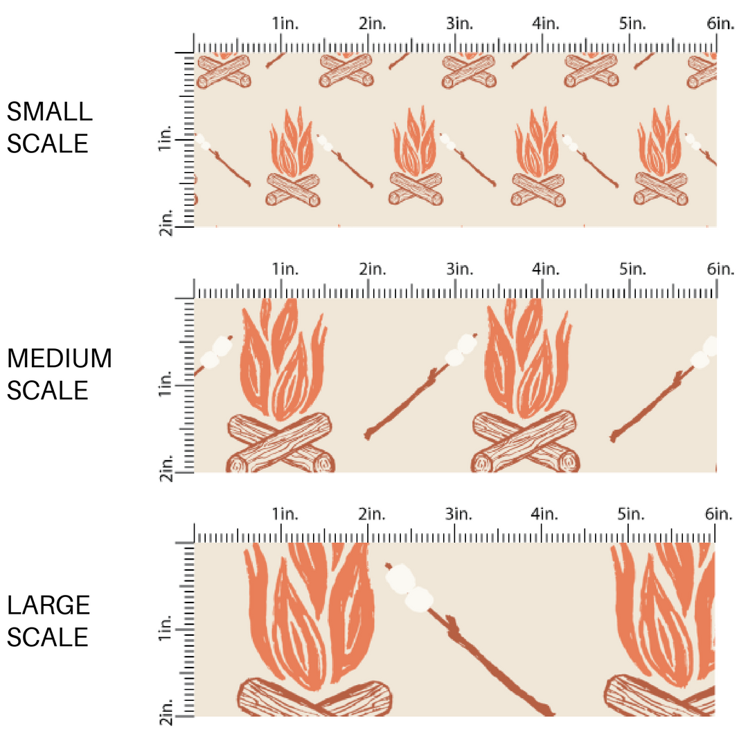 Roasting Marshmallows Fabric By The Yard