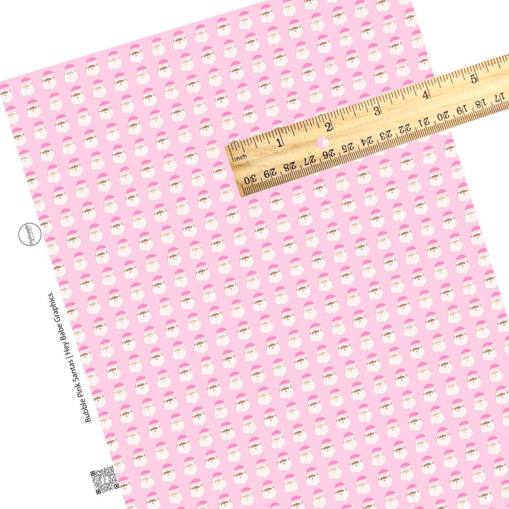 Bubble Pink Santas Faux Leather Sheets