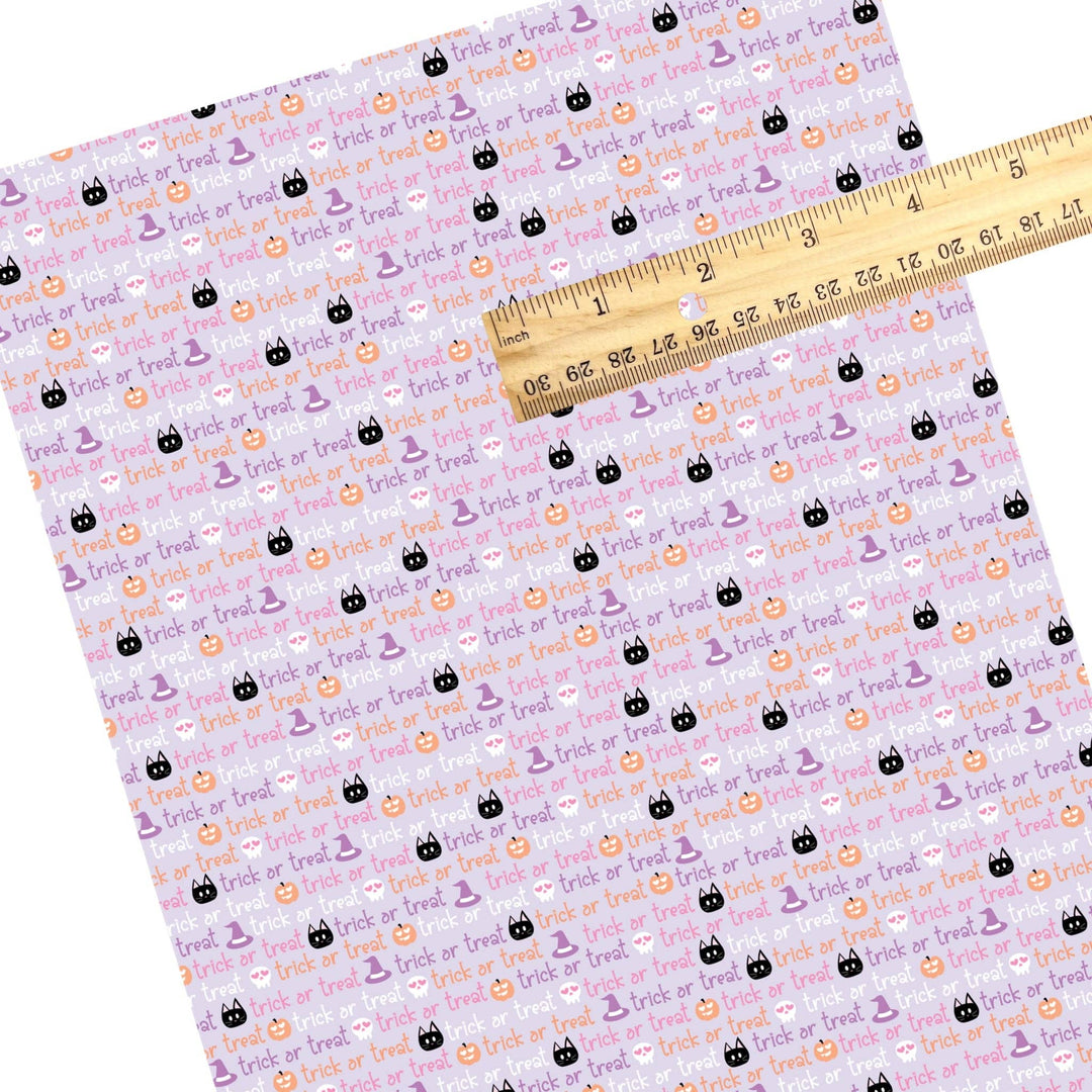 Spooky Pastel Words Faux Leather Sheets