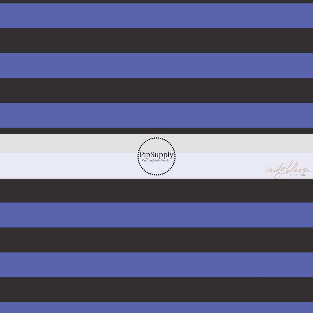 Black Purple Retro Stripe Fabric By The Yard