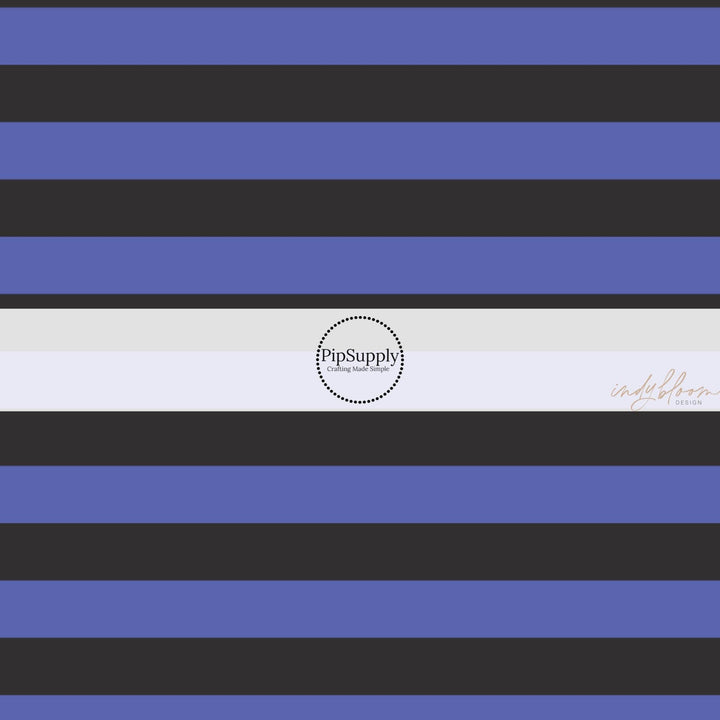 Black Purple Retro Stripe Fabric By The Yard