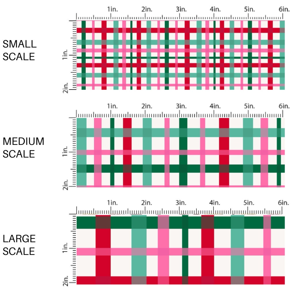 These winter gingham themed pattern fabric by the yard features the following design elements: colorful Christmas gingham pattern. This fun themed fabric can be used for all your sewing and crafting needs!