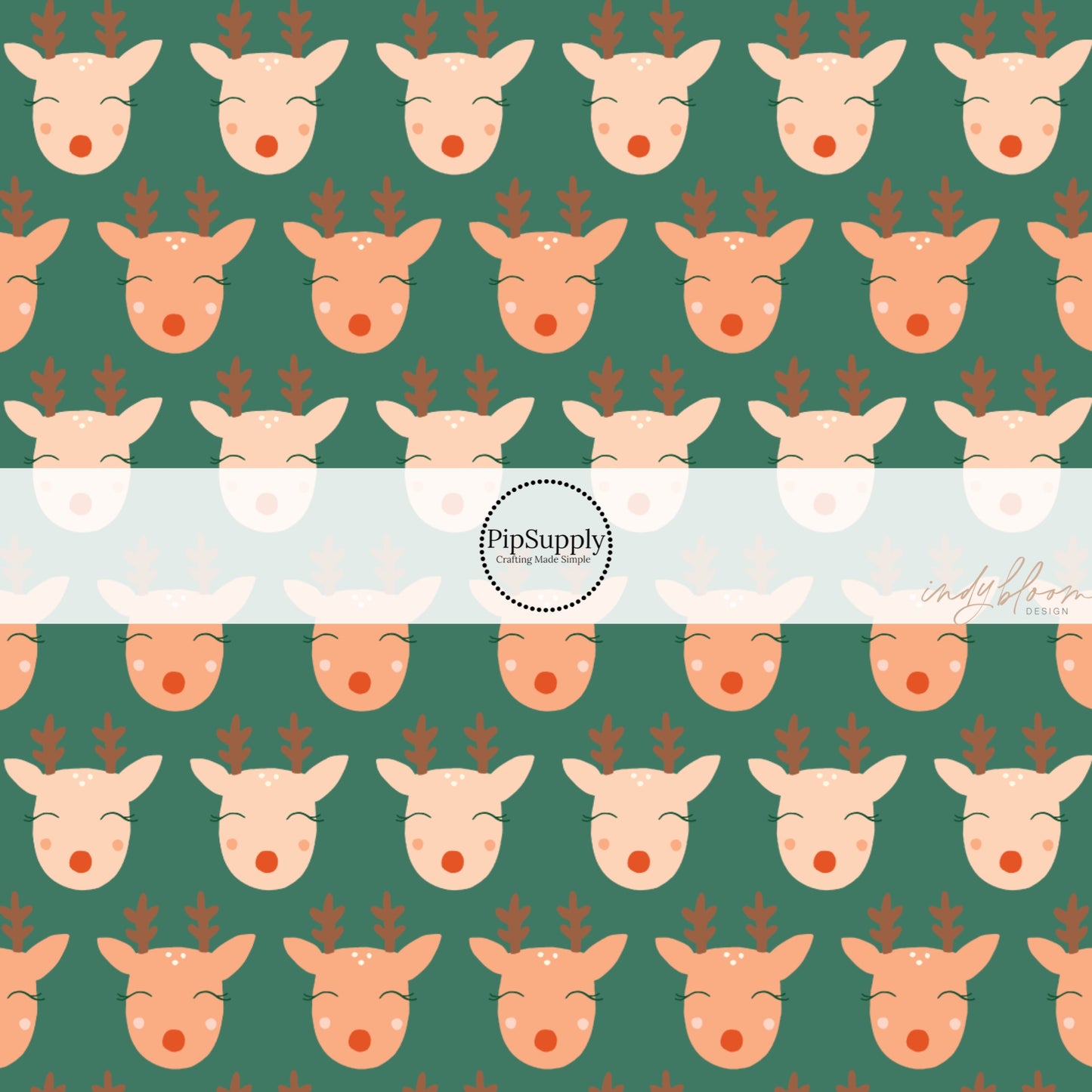 These Christmas themed pattern fabric by the yard features the following design elements: reindeer on sage. This fun themed fabric can be used for all your sewing and crafting needs!