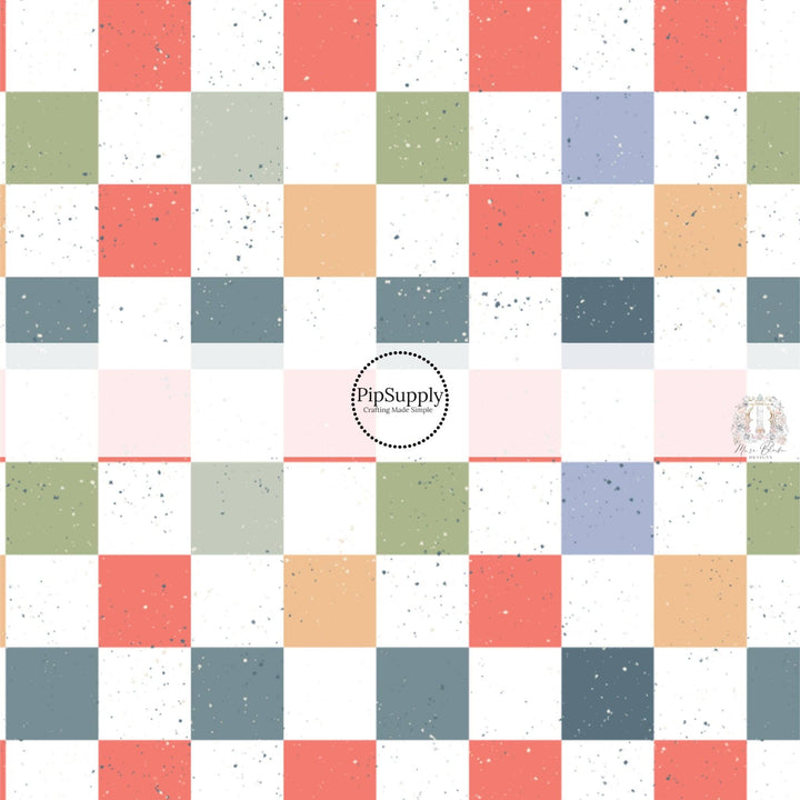 Back To School Checkered Fabric By The Yard