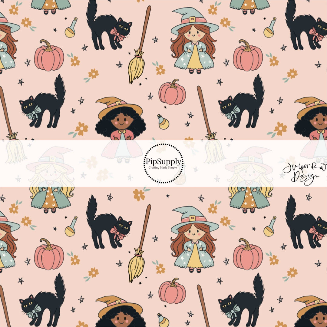 Witches and Cats Hair Bow Strips
