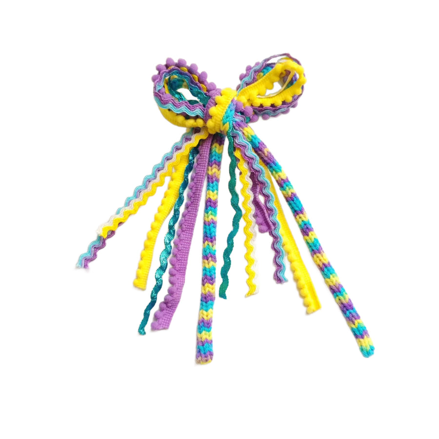 These summer colorful ribbon tied bows are ready to package and resell to your customers no sewing or measuring necessary! These hair bows come with a clip already attached.