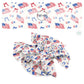 These 4th of July themed no sew bow strips can be easily tied and attached to a clip for a finished hair bow. These patterned bow strips are great for personal use or to sell. These bow strips feature patriotic bows and American flags on cream.