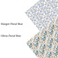 Olivia Floral Blue Faux Leather Sheets