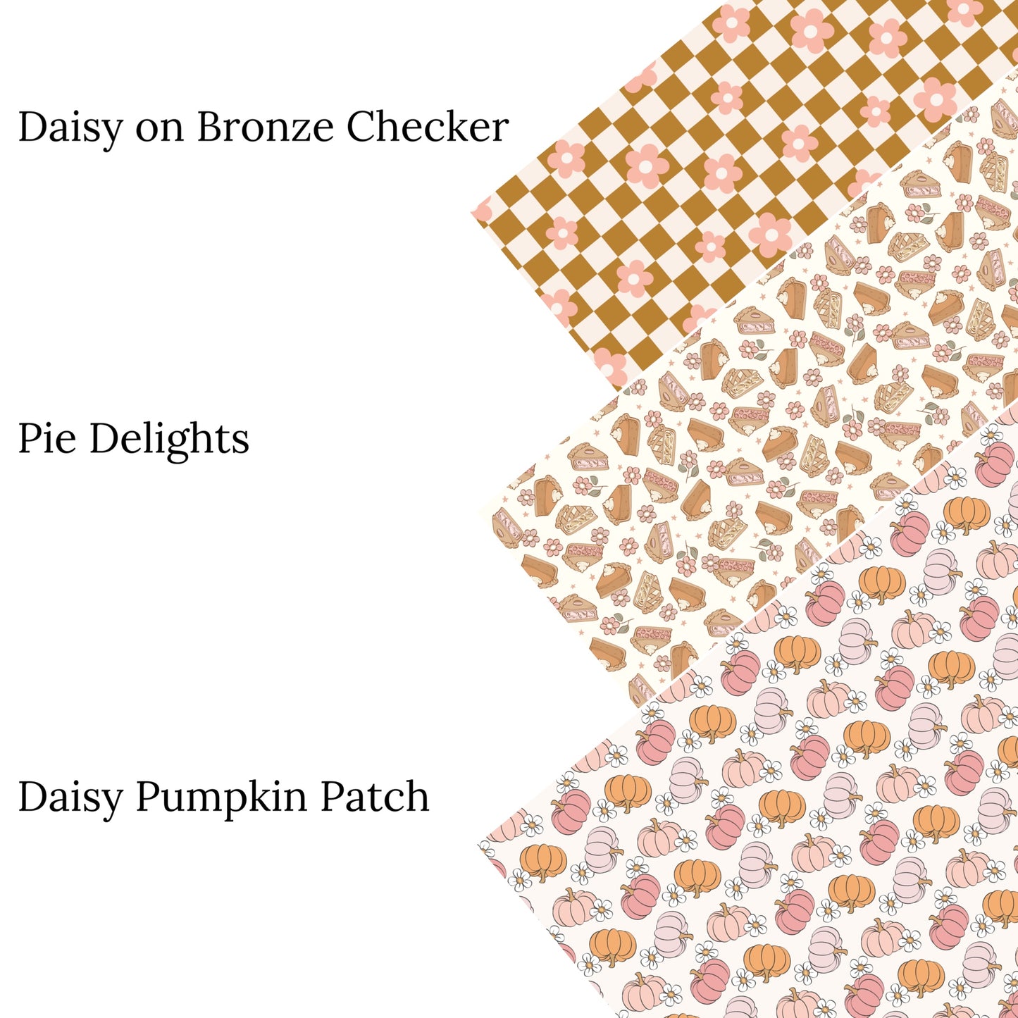 Daisy on Bronze Checker Faux Leather Sheets