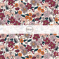 These fall floral themed fabric by the yard features autumn flowers on cream. This fun floral themed fabric can be used for all your sewing and crafting needs! 
