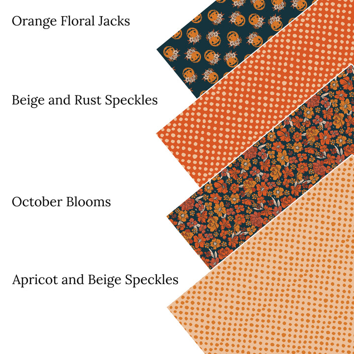 Orange Floral Jacks Faux Leather Sheets