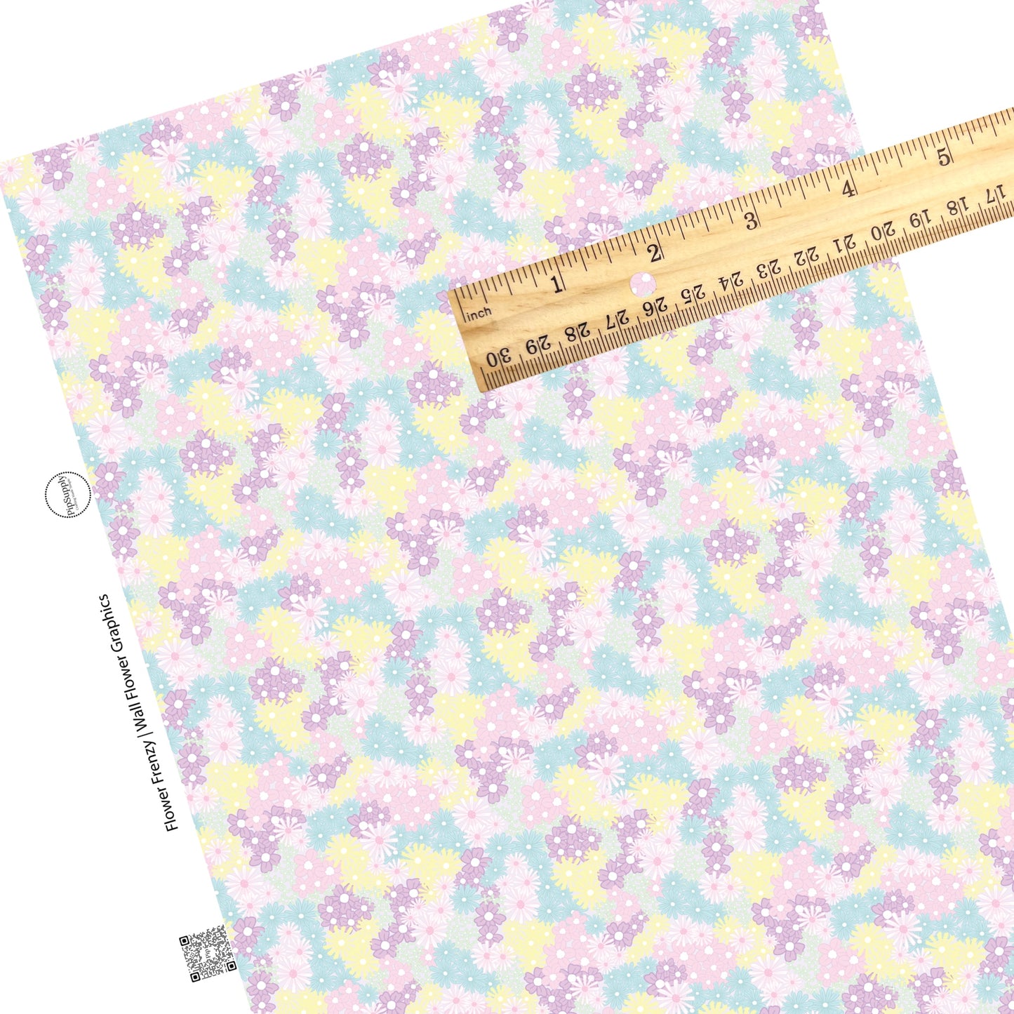These spring floral pattern themed faux leather sheets contain the following design elements: pink, purple, yellow, blue, and green flowers. Our CPSIA compliant faux leather sheets or rolls can be used for all types of crafting projects.