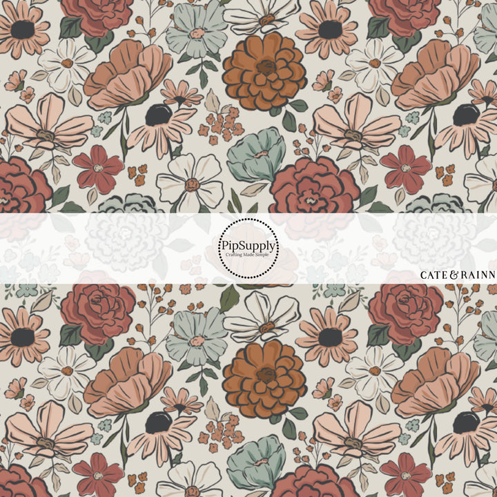 These summer pattern faux leather sheets contain the following design elements: western floral patterns. Our CPSIA compliant faux leather sheets or rolls can be used for all types of crafting projects.